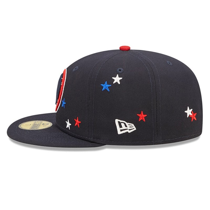 Blue New Era Brooklyn Nets NBA Americana Fitted Cap 59fifty | YIAE79182