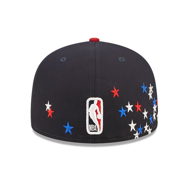 Blue New Era Brooklyn Nets NBA Americana Fitted Cap 59fifty | YIAE79182