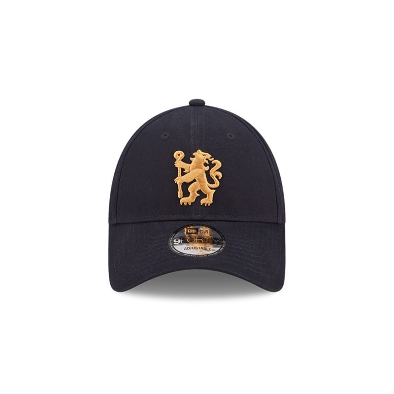 Blue New Era Chelsea Fc Lion Crest Brushed Cotton Adjustable Cap 9forty | BDWS60372