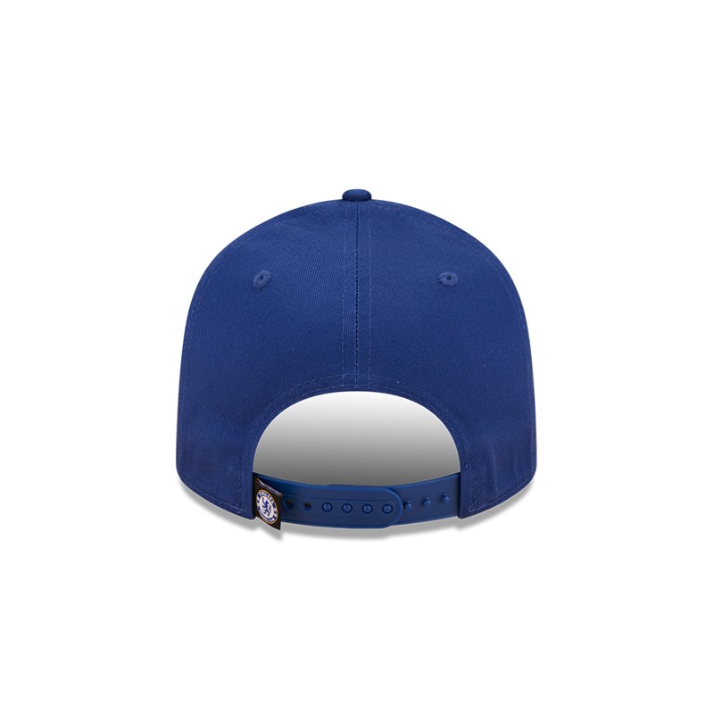 Blue New Era Chelsea Fc Lion Crest Essential Stretch Snap Cap 9fifty | VUIW76258