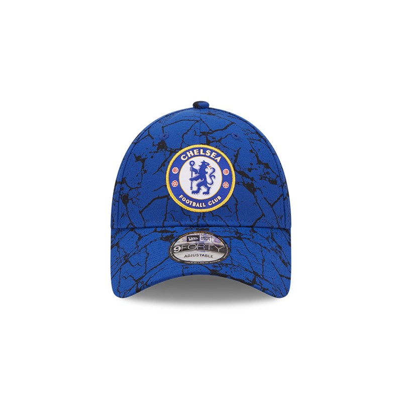 Blue New Era Chelsea Fc Lion Crest Marble Adjustable Cap 9forty | SJAY52408