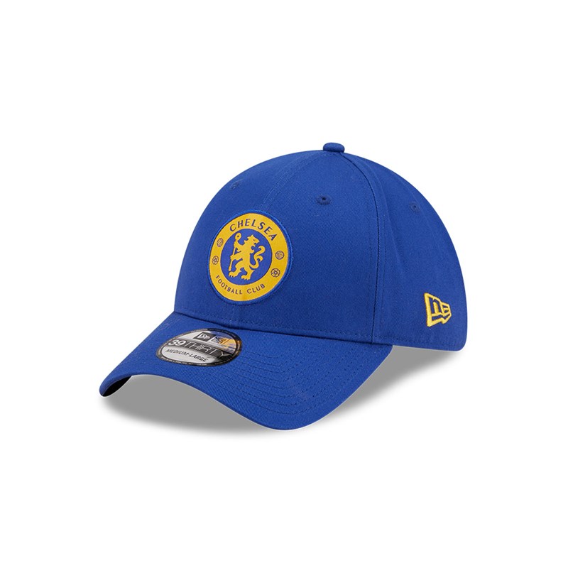 Blue New Era Chelsea Fc Lion Pop Crest Stretch Fit Cap 39thirty | BKCL62350