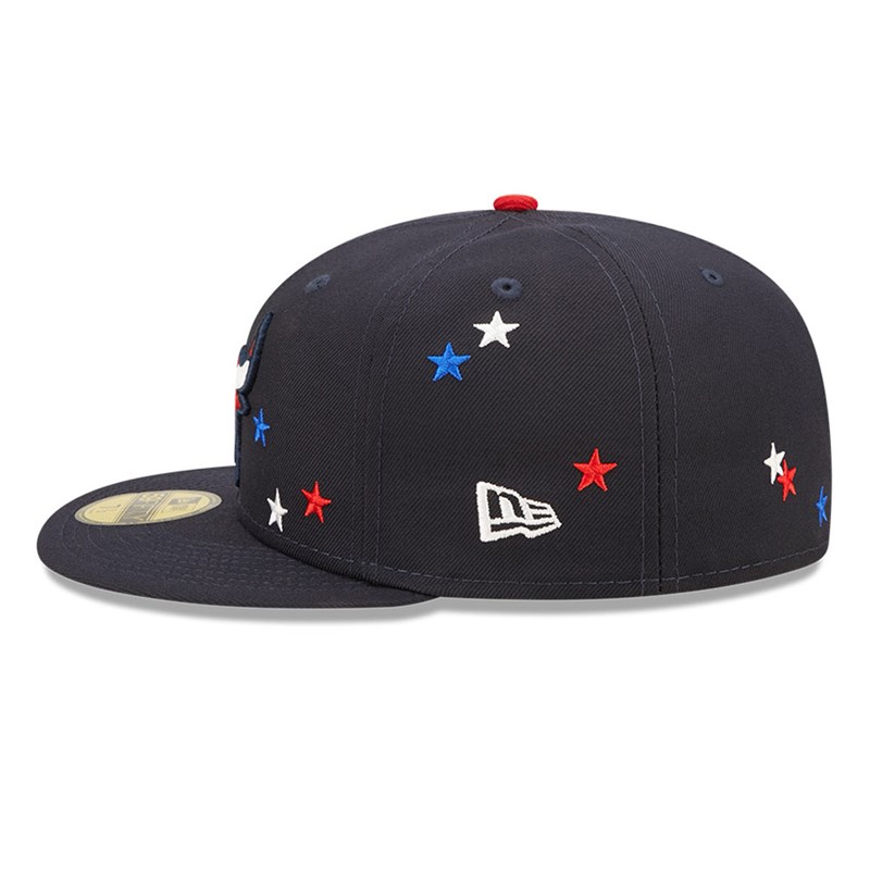 Blue New Era Chicago Bulls NBA Americana Fitted Cap 59fifty | VBDL53874