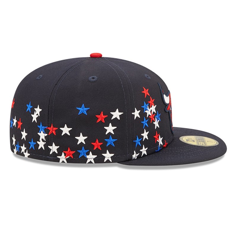 Blue New Era Chicago Bulls NBA Americana Fitted Cap 59fifty | VBDL53874