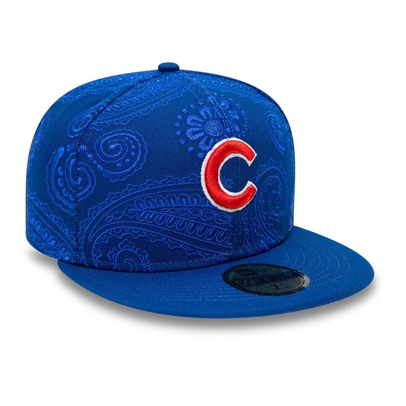 Blue New Era Chicago Cubs MLB Swirl Fitted Cap 59fifty | JCWF60172