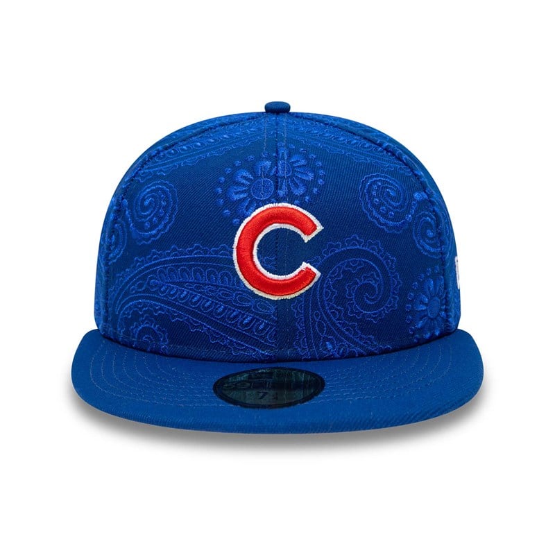 Blue New Era Chicago Cubs MLB Swirl Fitted Cap 59fifty | JCWF60172