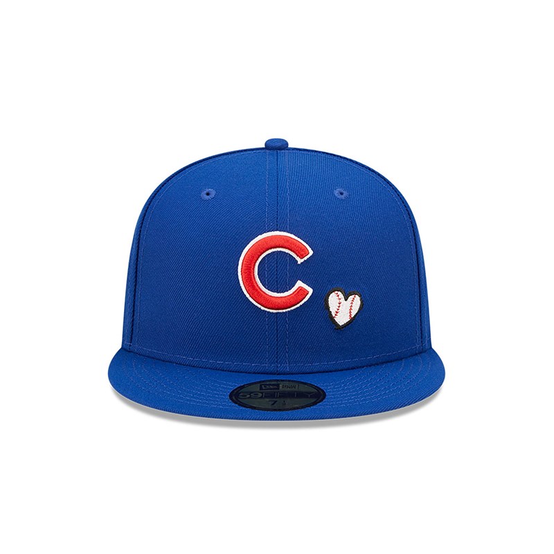 Blue New Era Chicago Cubs MLB Team Heart Fitted Cap 59fifty | TAXI58123