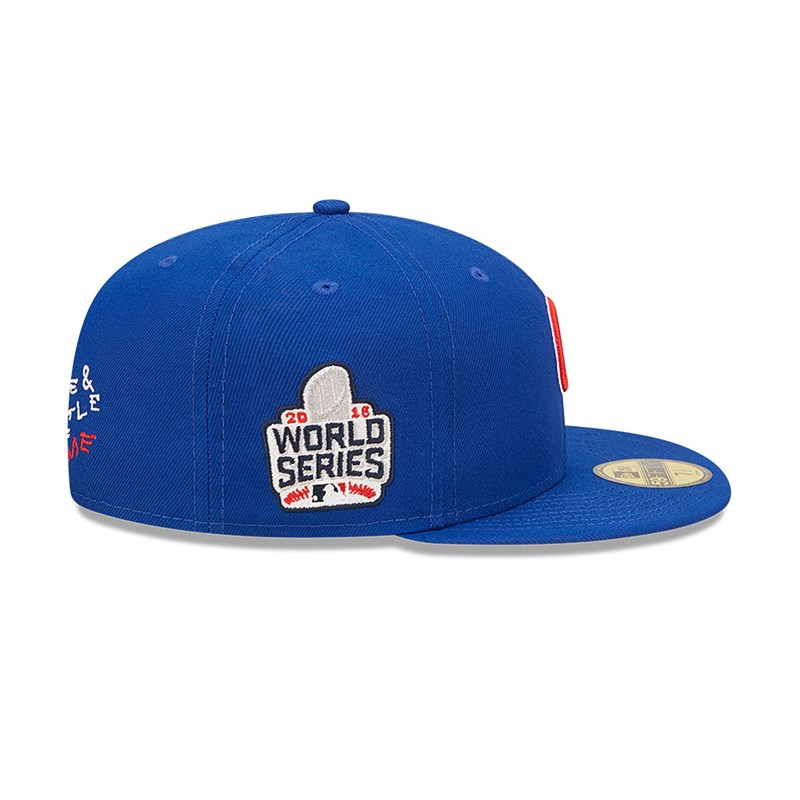 Blue New Era Chicago Cubs MLB Team Heart Fitted Cap 59fifty | TAXI58123