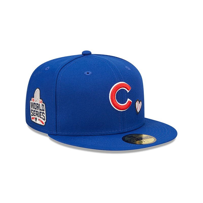 Blue New Era Chicago Cubs MLB Team Heart Fitted Cap 59fifty | TAXI58123