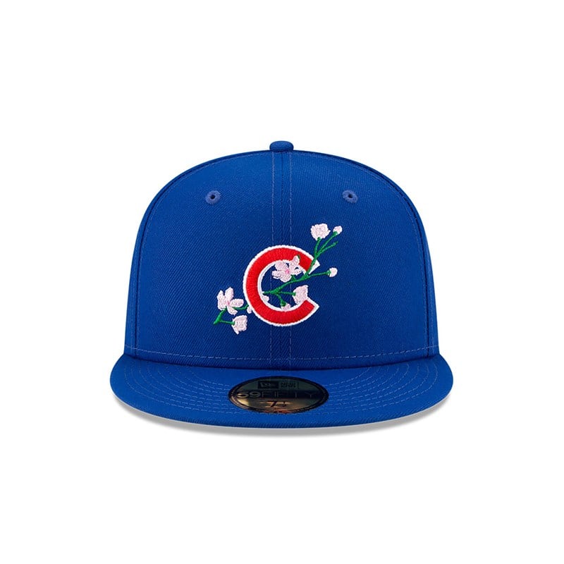 Blue New Era Chicago Cubs Side Patch Bloom Fitted Cap 59fifty | ZRMC51982