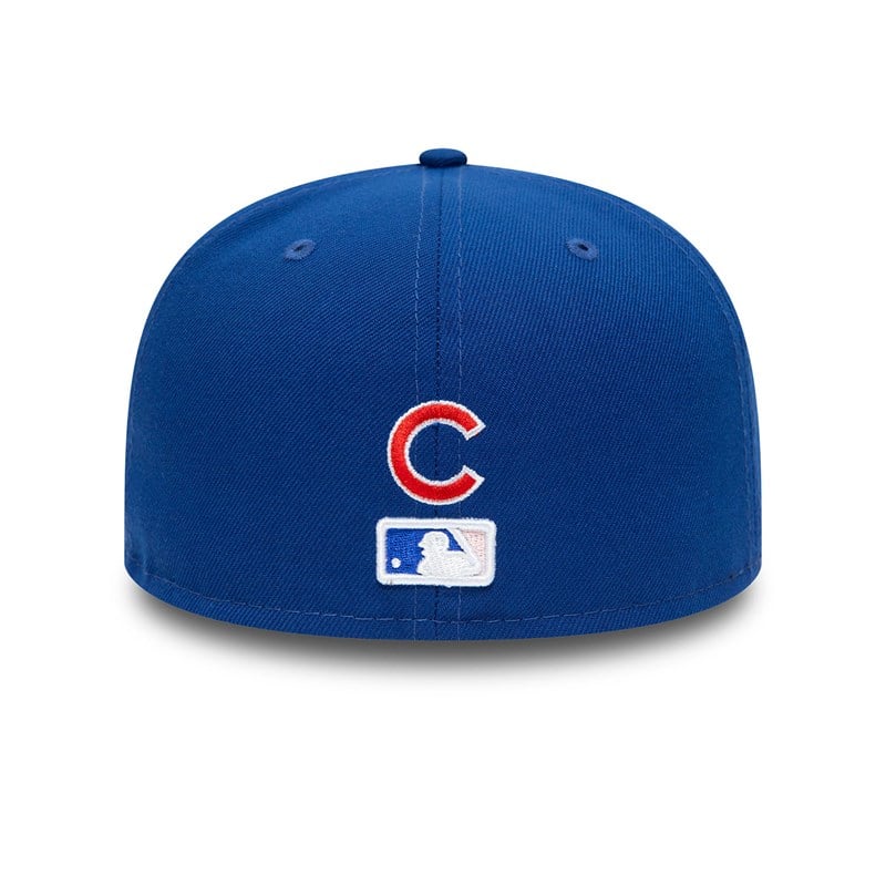 Blue New Era Chicago Cubs Side Patch Bloom Fitted Cap 59fifty | ZRMC51982