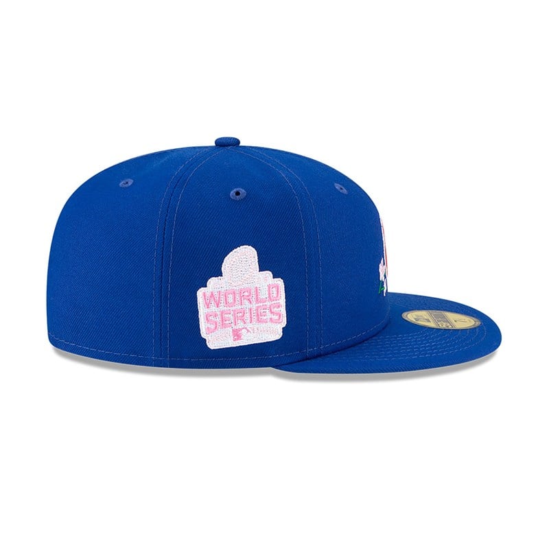 Blue New Era Chicago Cubs Side Patch Bloom Fitted Cap 59fifty | ZRMC51982