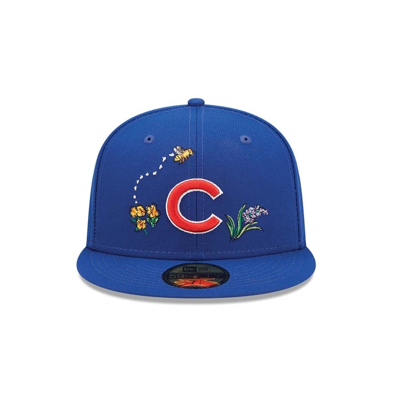 Blue New Era Chicago Cubs Watercolour Floral Cap 59fifty | RNGZ27096