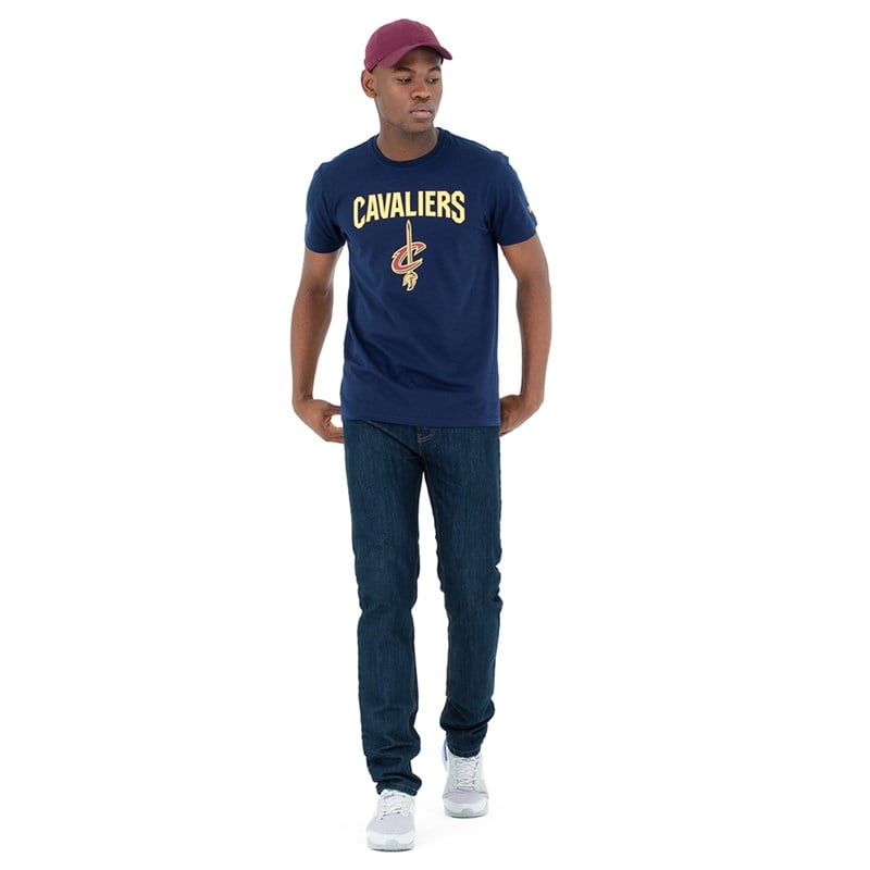 Blue New Era Cleveland Cavaliers NBA Logo T-Shirt | WCGY30692