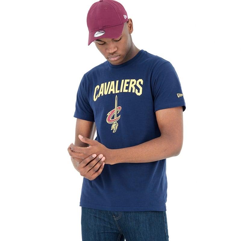 Blue New Era Cleveland Cavaliers NBA Logo T-Shirt | WCGY30692