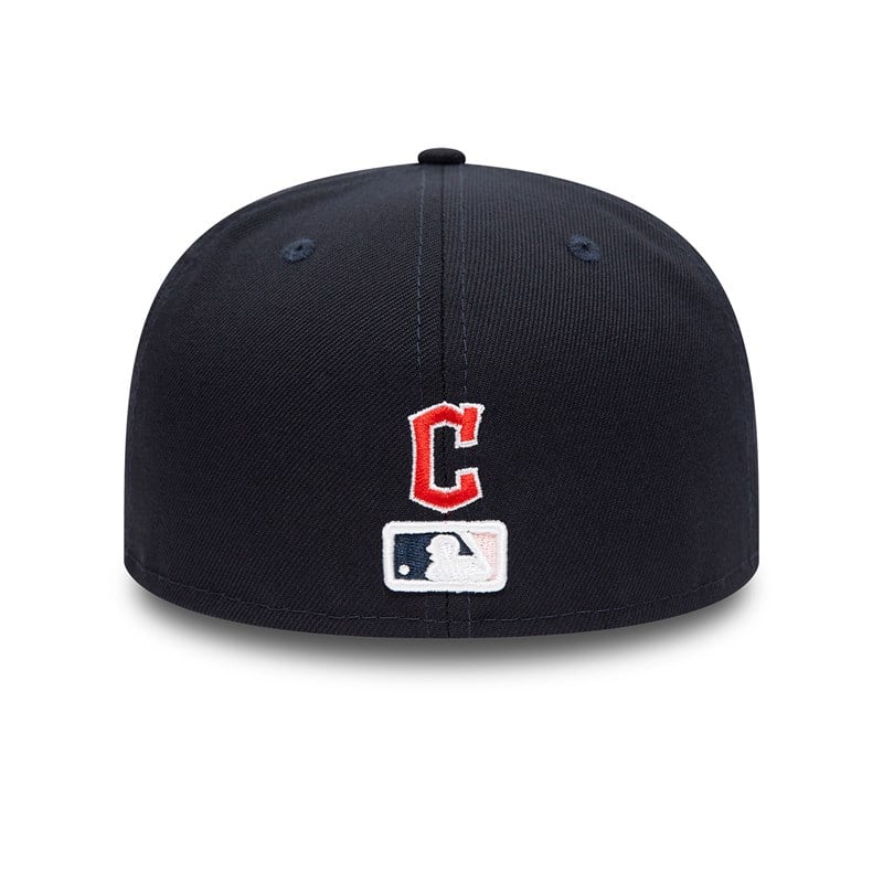 Blue New Era Cleveland Guardians Side Patch Bloom Fitted Cap 59fifty | FCSJ80394