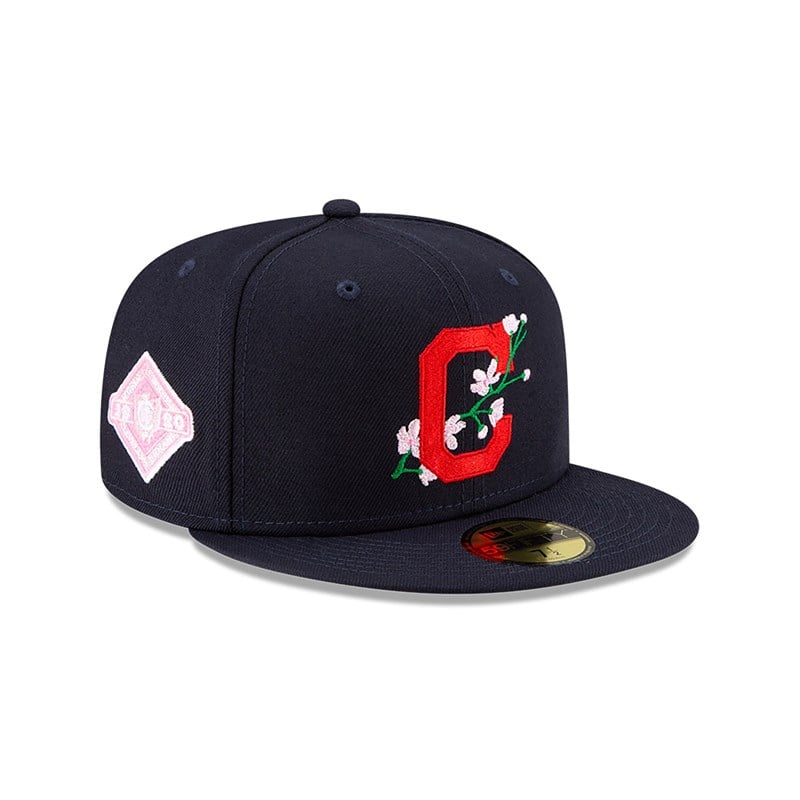 Blue New Era Cleveland Guardians Side Patch Bloom Fitted Cap 59fifty | FCSJ80394