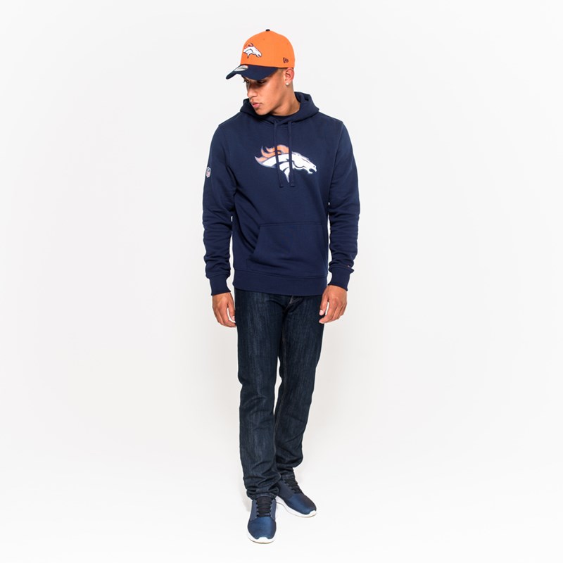 Blue New Era Denver Broncos Team Logo Hoodie | VGWN17524