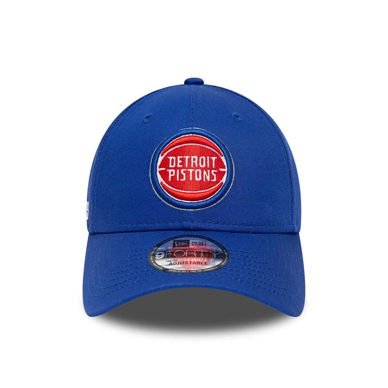 Blue New Era Detroit Pistons NBA Paris Games Adjustable Cap 9forty | EGKC48021