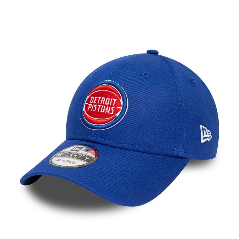 Blue New Era Detroit Pistons NBA Paris Games Adjustable Cap 9forty | EGKC48021