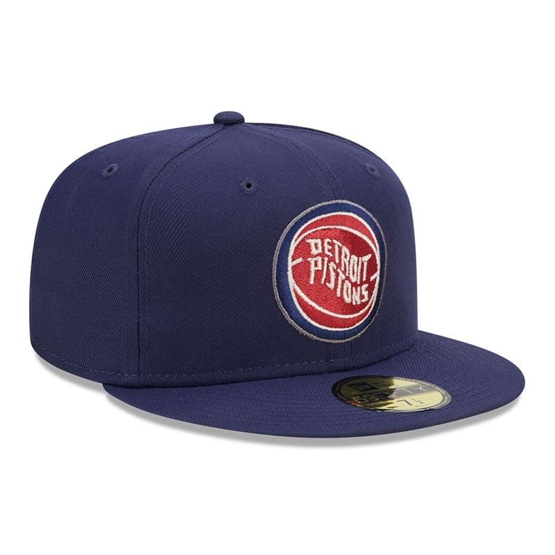 Blue New Era Detroit Pistons Twilight Fantasy Fitted Cap 59fifty | EZGW80762