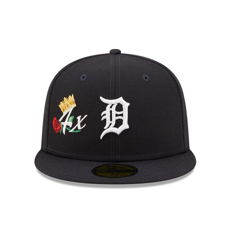 Blue New Era Detroit Tigers Crown Champs Fitted Cap 59fifty | MLVR76189