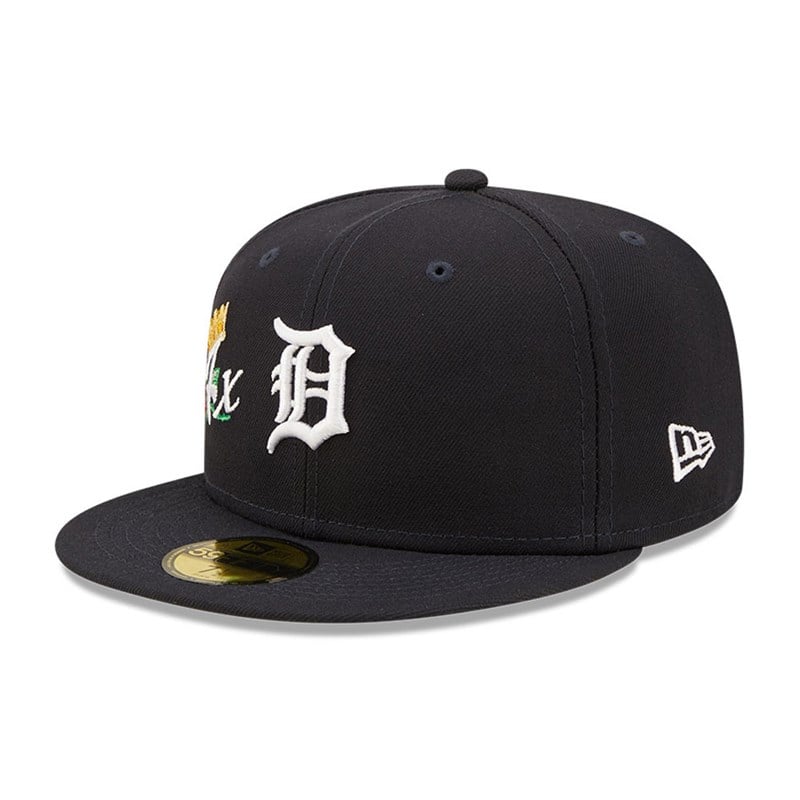 Blue New Era Detroit Tigers Crown Champs Fitted Cap 59fifty | MLVR76189