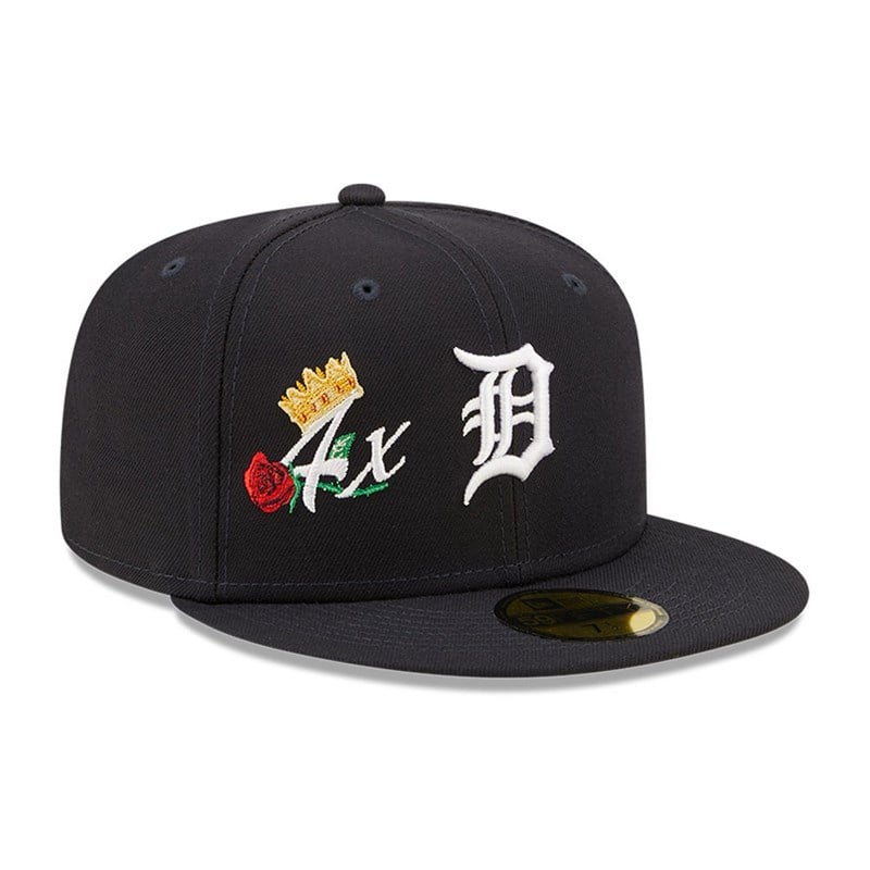 Blue New Era Detroit Tigers Crown Champs Fitted Cap 59fifty | MLVR76189