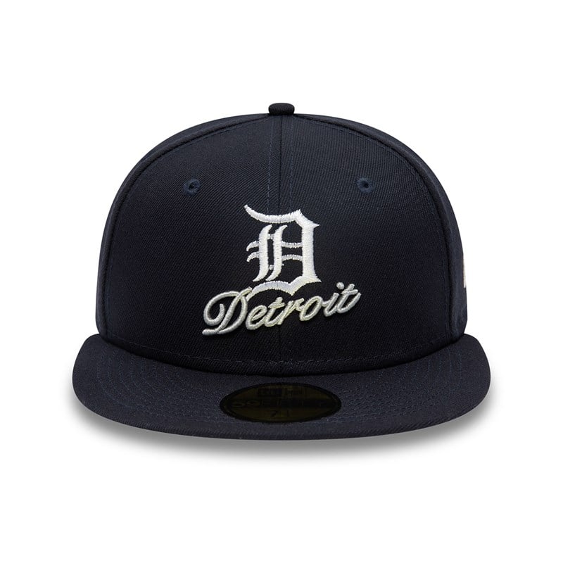 Blue New Era Detroit Tigers Dual Logo Fitted Cap 59fifty | BSKV73512