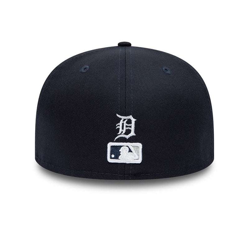 Blue New Era Detroit Tigers Dual Logo Fitted Cap 59fifty | BSKV73512