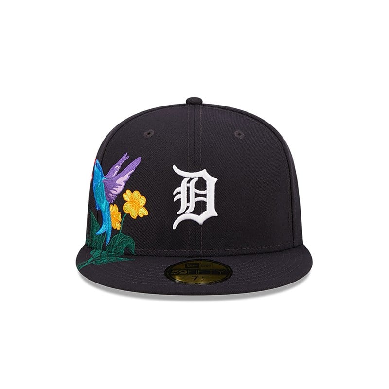 Blue New Era Detroit Tigers MLB Blooming Fitted Cap 59fifty | YPOS51046