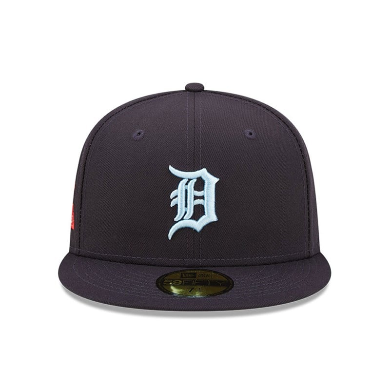 Blue New Era Detroit Tigers MLB Cloud Fitted Cap 59fifty | OPQJ10526