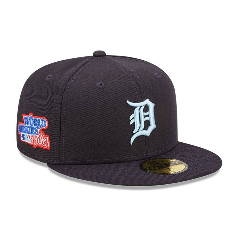 Blue New Era Detroit Tigers MLB Cloud Fitted Cap 59fifty | OPQJ10526