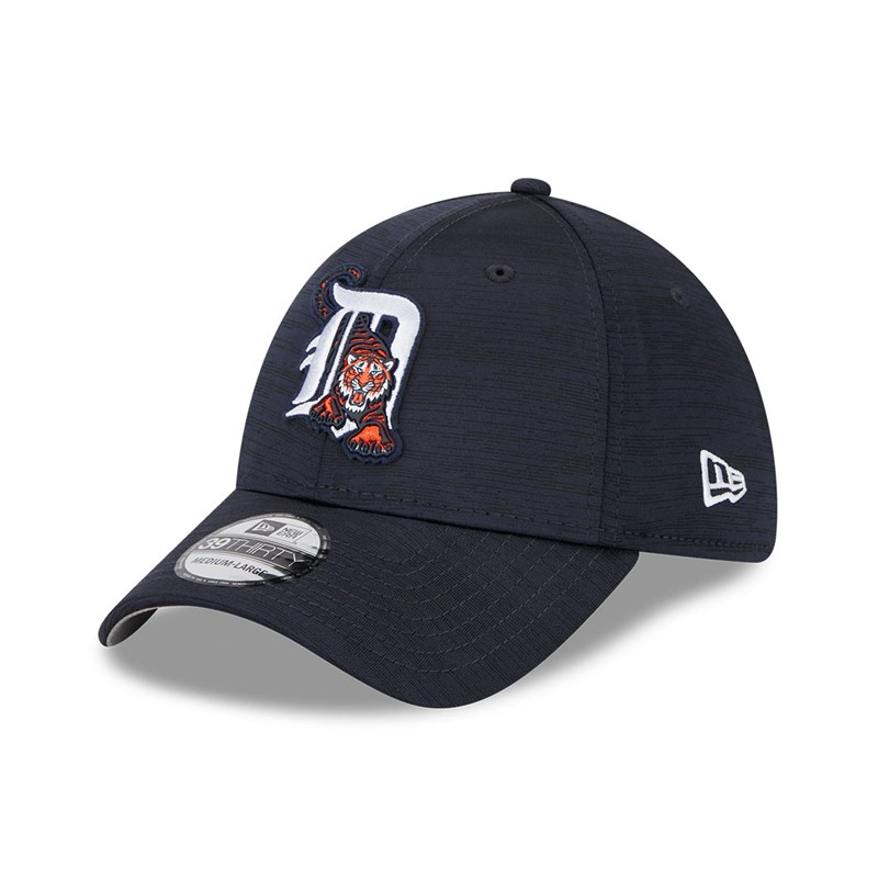 Blue New Era Detroit Tigers MLB Clubhouse Stretch Fit Cap 39thirty | USOC82319