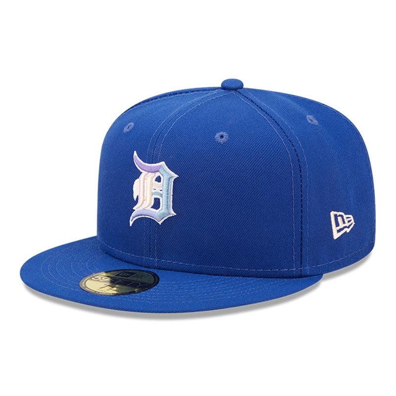 Blue New Era Detroit Tigers MLB Nightbreak Team Fitted Cap 59fifty | FJGU10837