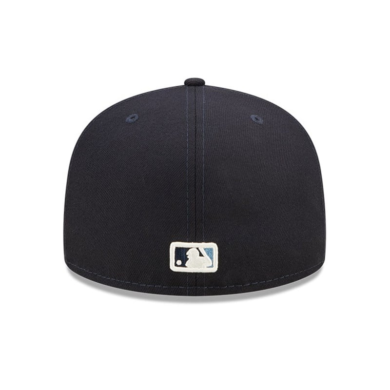 Blue New Era Detroit Tigers MLB Pop Sweat Fitted Cap 59fifty | MEWI51086