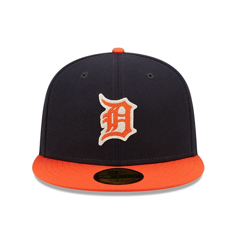 Blue New Era Detroit Tigers Ne Letterman Fitted Cap 59fifty | UQWB71863