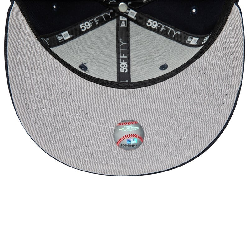 Blue New Era Houston Astros Dual Logo Fitted Cap 59fifty | VHWJ76059