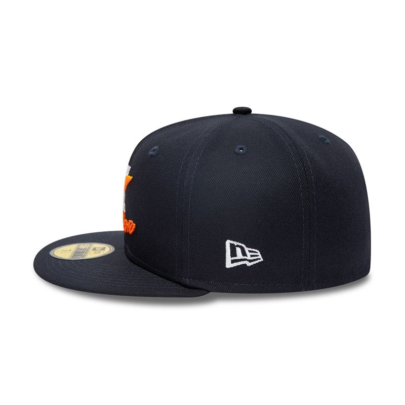 Blue New Era Houston Astros Dual Logo Fitted Cap 59fifty | VHWJ76059