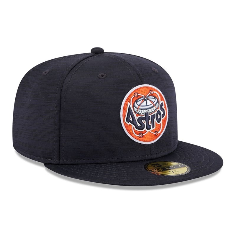 Blue New Era Houston Astros MLB Clubhouse Fitted Cap 59fifty | ULWD58230