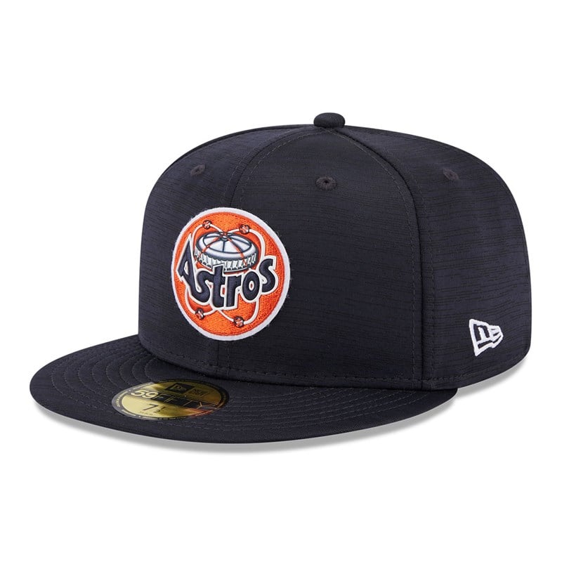 Blue New Era Houston Astros MLB Clubhouse Fitted Cap 59fifty | ULWD58230