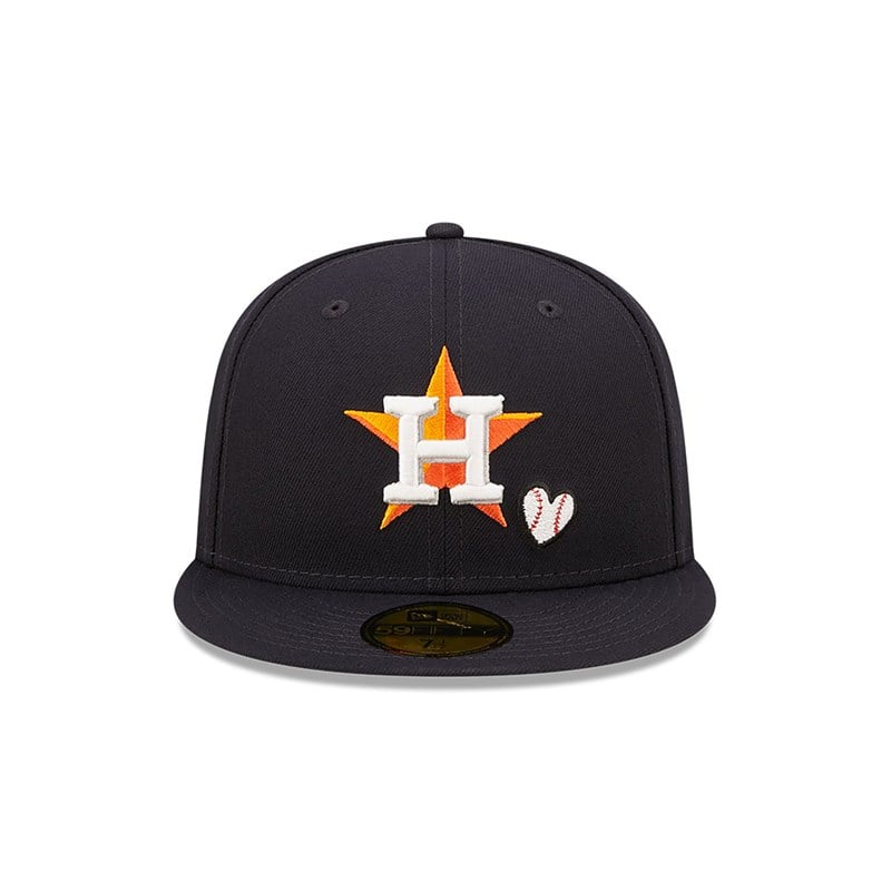 Blue New Era Houston Astros MLB Team Heart Fitted Cap 59fifty | ZLFB21675