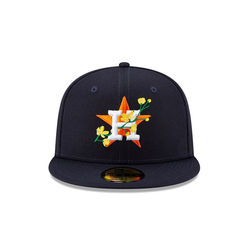 Blue New Era Houston Astros Side Patch Bloom Fitted Cap 59fifty | BPUF89627