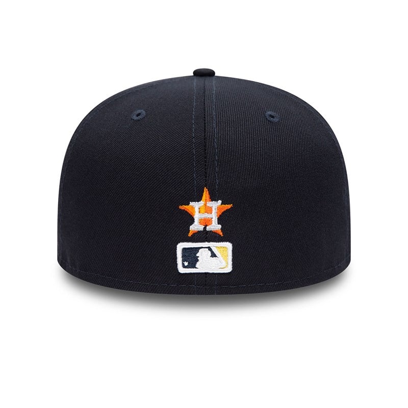 Blue New Era Houston Astros Side Patch Bloom Fitted Cap 59fifty | BPUF89627