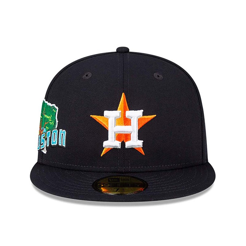 Blue New Era Houston Astros Stateview Fitted Cap 59fifty | AZVX72019