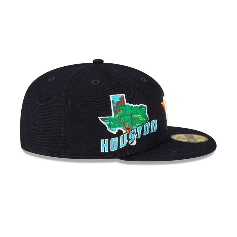 Blue New Era Houston Astros Stateview Fitted Cap 59fifty | AZVX72019