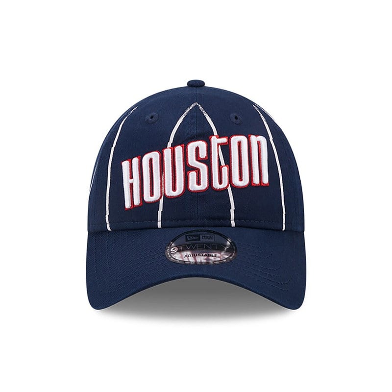 Blue New Era Houston Rockets Authentics City Edition Adjustable Cap 9twenty | GRFJ43802