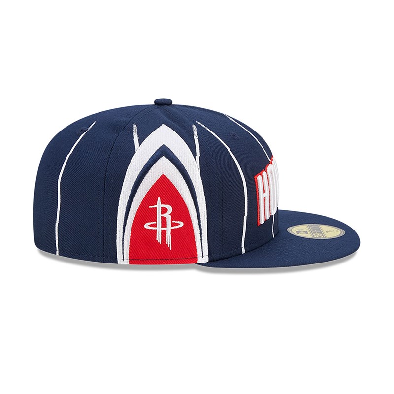 Blue New Era Houston Rockets Authentics City Edition Fitted Cap 59fifty | PMOC09843