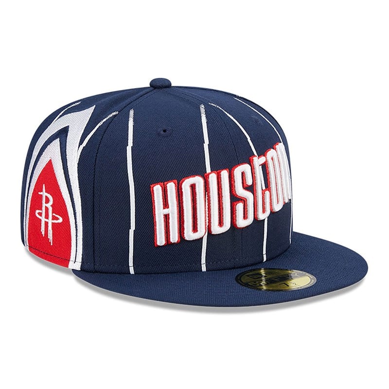 Blue New Era Houston Rockets Authentics City Edition Fitted Cap 59fifty | PMOC09843