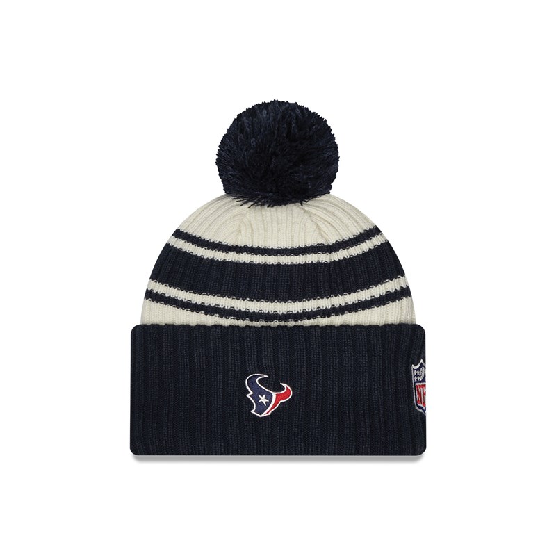 Blue New Era Houston Texans NFL Sideline Beanie Hat Knit | QAKC83102